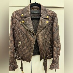 Leather Gucci jacket